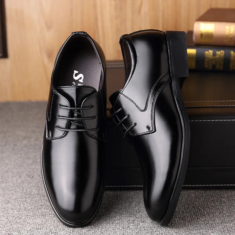 Mazefeng 2019 New Fashion Business Dress Men Shoes Classic Leather Men\'S Suits Shoes Fashion Lace-up Dress Shoes Men Oxfords