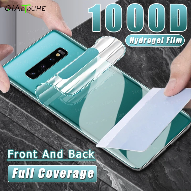 Full Cover Hydrogel Film For Samsung Galaxy S10 S8 S9 Plus S20 FE Screen Protector Note 8 9 10 Plus 20 Ultra Back Film Not Glass