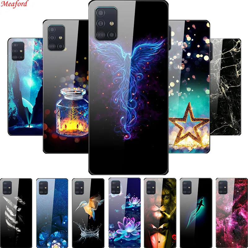 

Glass Case For Samsung Galaxy A71 A51 Case A 71 Glass Back Cover For Samsung A51 A31 A71 Case A 51 For Samsung M31s M51 A31 Case