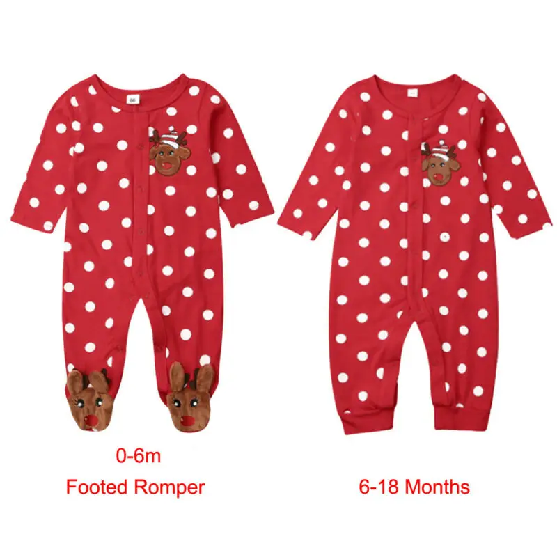 0-18M Meine Erste Weihnachten Baby Junge Mädchen Kind Baby Cartoon Red Deer Overall Overall Weihnachten baby Kostüme