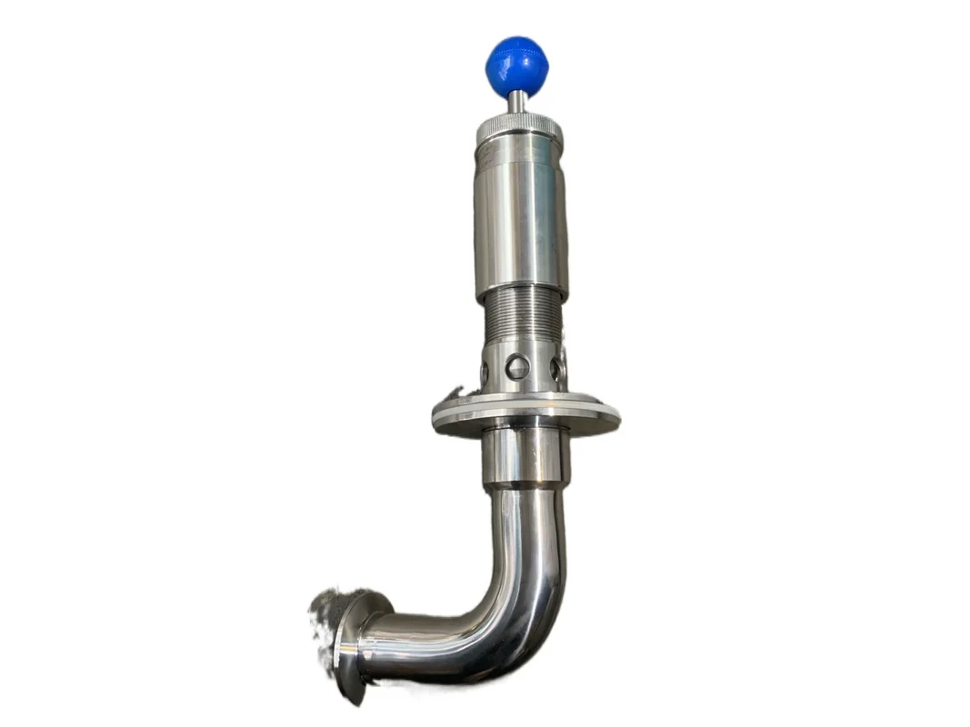 

316 Stainless Steel 1.5" Tri Clamp 0.2-2.2 Bar SUS 304 Stainless Sanitary Adjustable Vacuum Pressure Relief Safety Valve