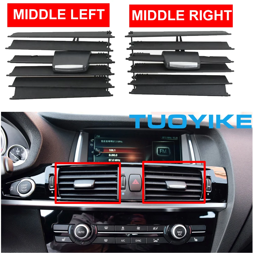 

Автомобильный передний центральный Кондиционер переменного тока, решетка вентиляции, скользящий выходной зажим, Ремонтный комплект, замена для BMW X3 X4 F25 F26 2011-2018