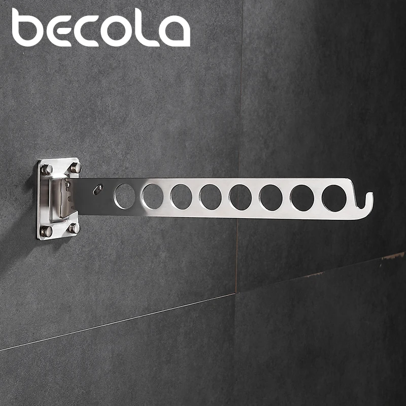 BECOLA 8-loch Unterstützung Kleiderbügel für Kleidung Trocknen Rack Multifunktions Edelstahl Kleidung Rack-Home Storage Kleiderbügel