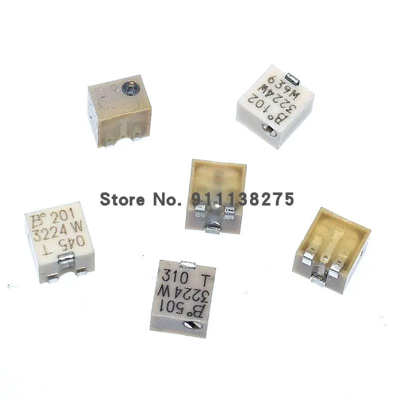 Original 3224W-1 SMD trimmer potentiometer adjustable resistance 1K 2K 5K 10K 20K 50K 100K 1M 2M