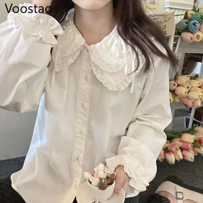 Spring Autumn Sweet Lolita Bow Knitted Sweater JK Cardigan Women Cute Sweater Vest Coat Korean Chic Ruffles Sleeveles Waistcoat