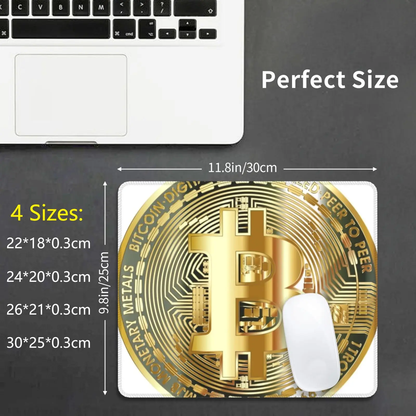 Bitcoin Mouse Pad stampa fai da te cuscino soldi Bitcoin Digital Money Gifts scambio di azioni