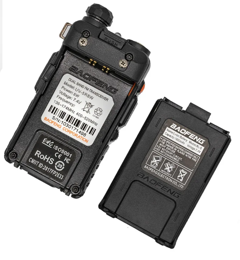 Baofeng UV-5R 8w walkie talkie tragbare tri-power zwei wege funk kommunikation vhf uhf empfänger langstrecken headset für camping – Detail 9