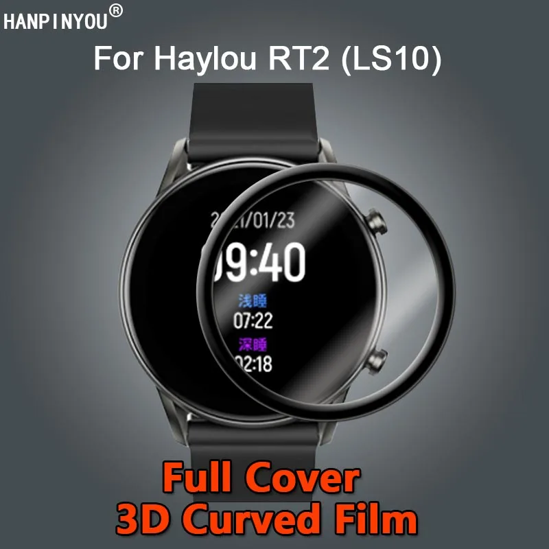 

For Haylou RT2 / LS10 Smart Watch Bracelet Full Cover 3D Curved Plating Soft PMMA PET Film Screen Protector -Not Tempered Glass