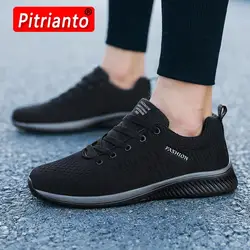 Zapatos informales de malla para Hombre, Zapatillas transpirables a la moda, cómodas y suaves, para correr, talla grande, gran oferta