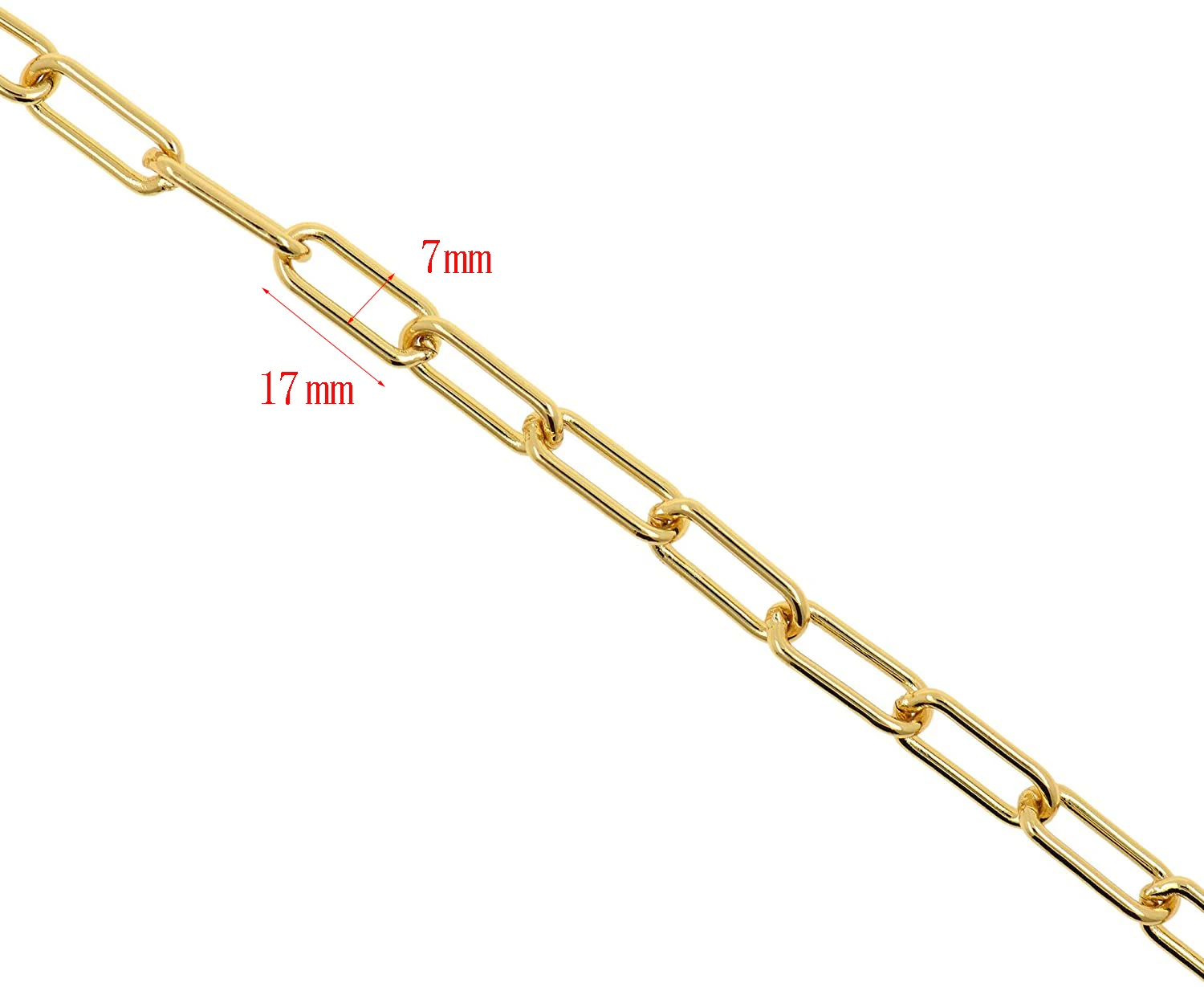 Breite 7mm Edelstahl Große Rolo-Gliederkette Halskette Punk Choker für Frauen Länge 21cm-100cm – Detail 1