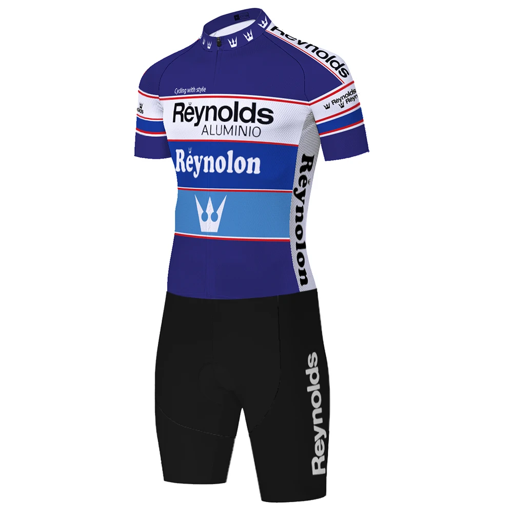 Retro Reynolds skinsuit cycling bicycle jumpsuit 20D triathlon suit men racing bike Speedsuit quick dry spandex jersey