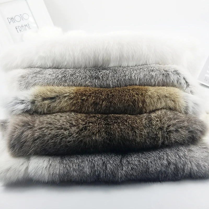 Nature Real Genuine Rabbit Fur Sale By Whole Piece Fluffy Rabbit Leather Fur Home Decoration Clothing Accessories High Quality