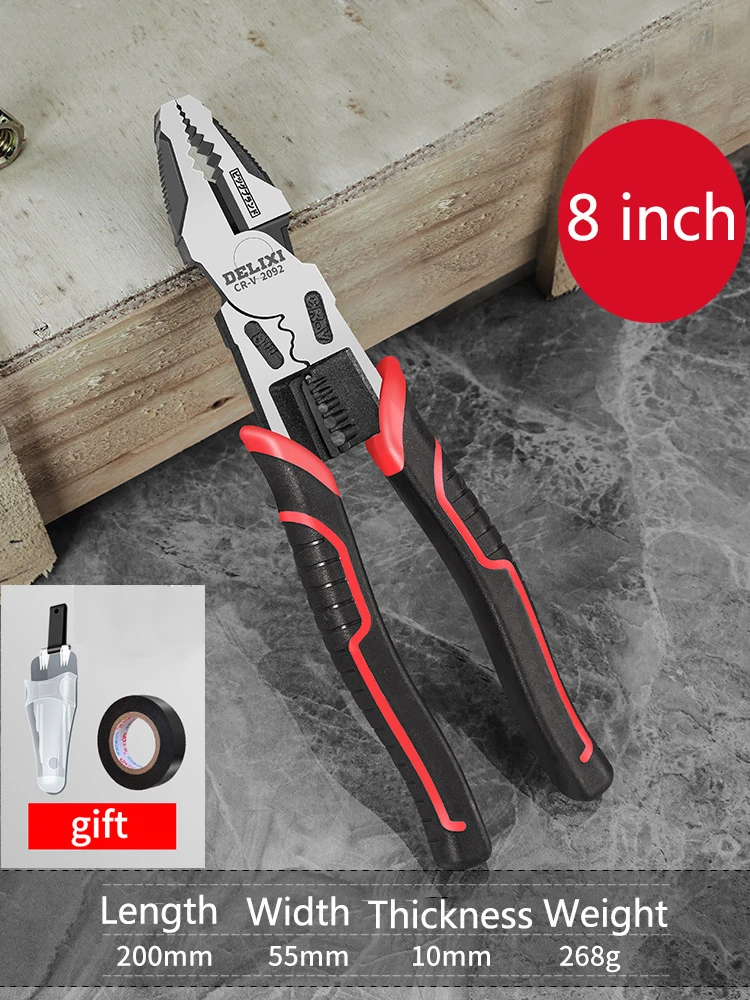 Profissional Wire Alicate Set, Stripper, Crimping Tool, Needle Nose Nipper, Wire Stripping, Crimping, Multifunction Ferramentas Manuais