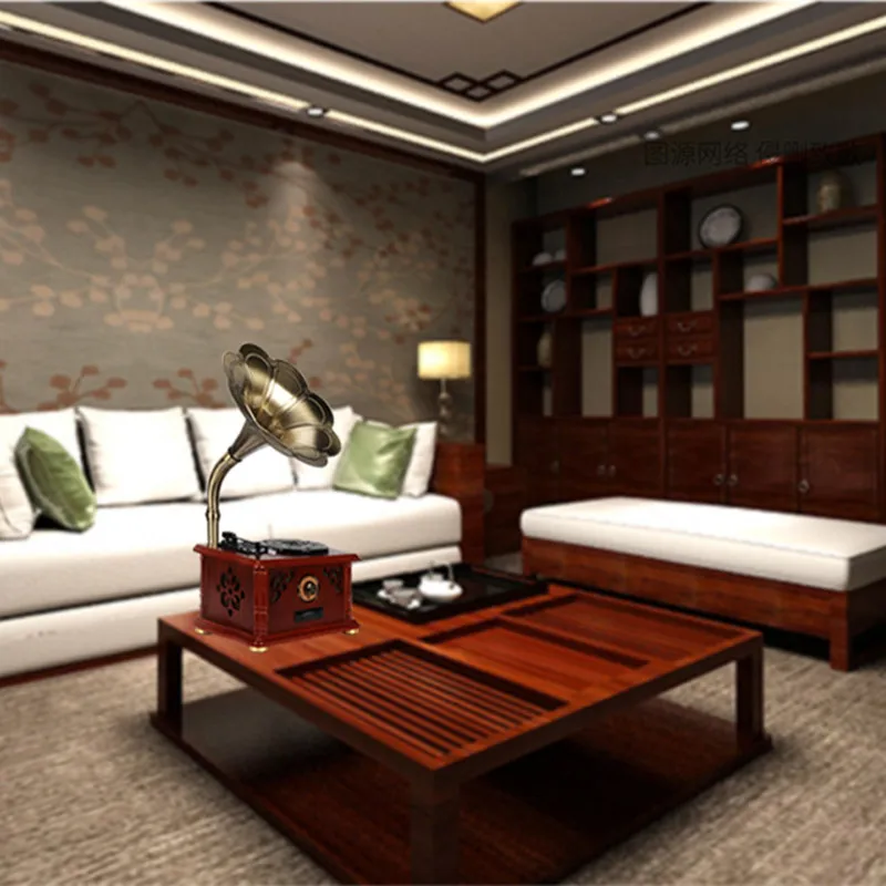 الخشب الصلب سجل usb لاعب ريترو الفينيل جرامافون بلوتوث المتكلم المعادن مكبر الصوت راديو FM ستيريو الصوت الناتج مضخم الصوت