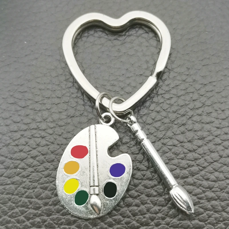 2020-2021 New Palette Keychain Brush Keychain Artist Keychain Wonderful Bright Artist Palette Keychain