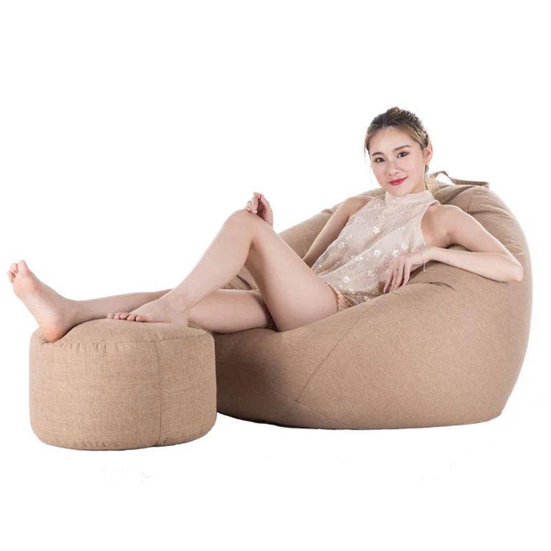 One Set Bean Bag Cover Lazy Leisure Sofa Bed No Filler Bean Bag Chair Living Room And Bedroom Couch Japanese Tatami Puff Sofas