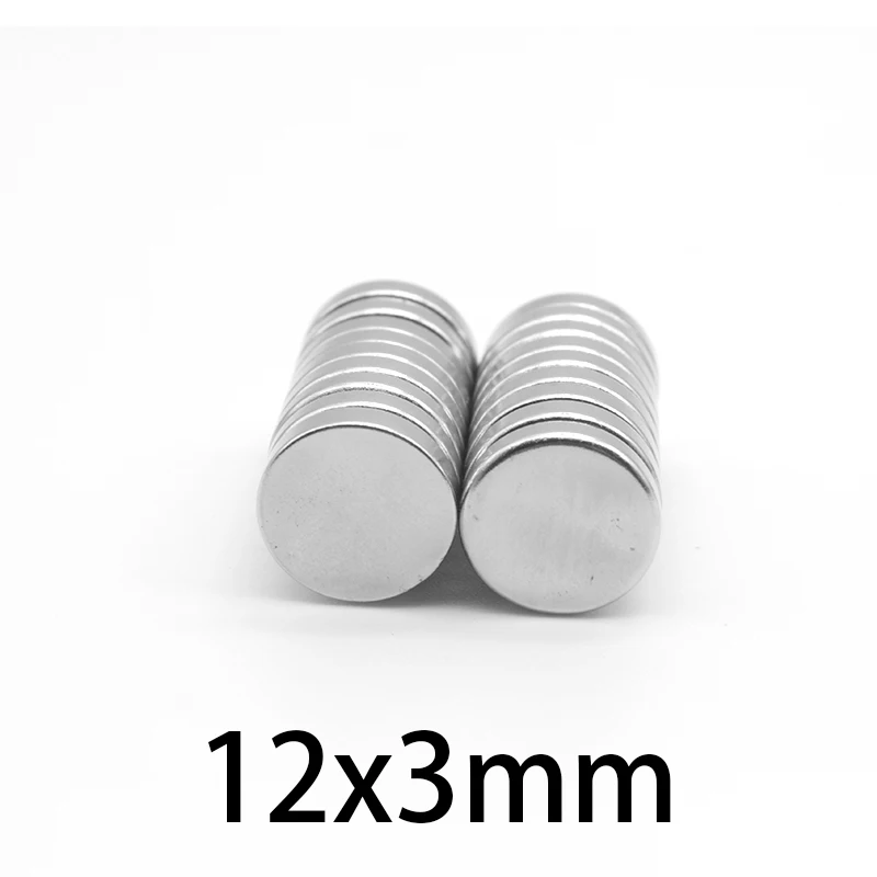 12x3 mm Rare Earth Neodymium Magnets 12mmx3mm Super Powerful Strong Magnetic Magnets 12x3mm Round Diameter 12*3mm