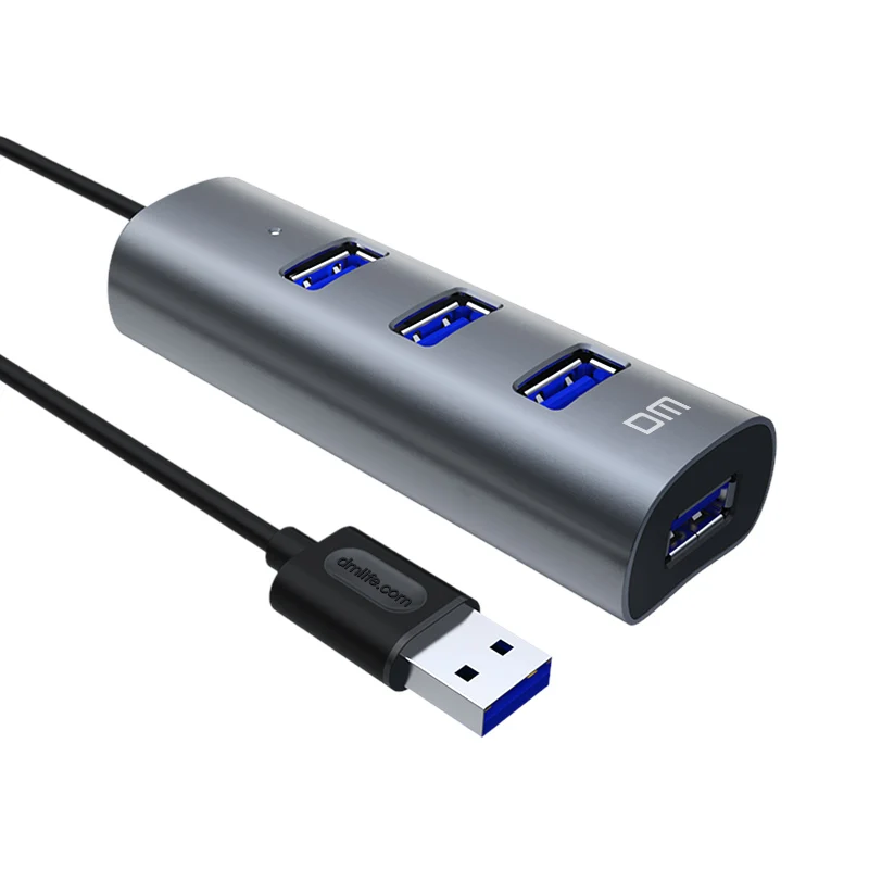 4 Port USB3.0 High speed HUB CHB009 support 1TB HDD transfer speed up to 300mb/s 120cm cable