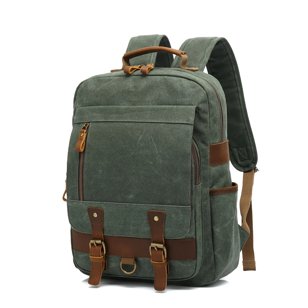 Anti theft canvas backpack school boy girls rucksack 2021 canvas backpack leather mochila travel outdoor canvas backpack