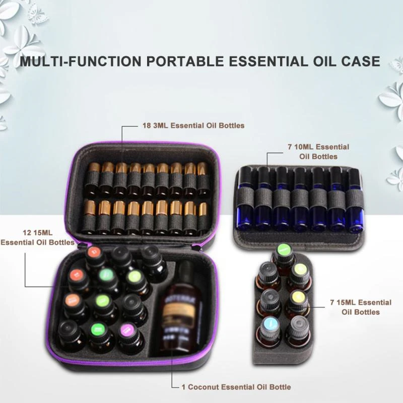 EVA Essential Oil Case 44 Bottles Perfume Oil Essential Oil Box Travel Portable Carrying  torage Organizer Nail Polish Bag