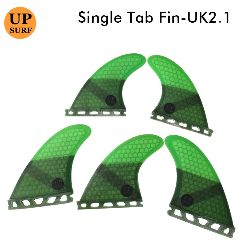 Single Tabs Fin UK2.1 Tri-Quad Fins Surfboard Fins Fiberglass Honeycomb Quilhas Thruster 5 Fin Set Upsurf
