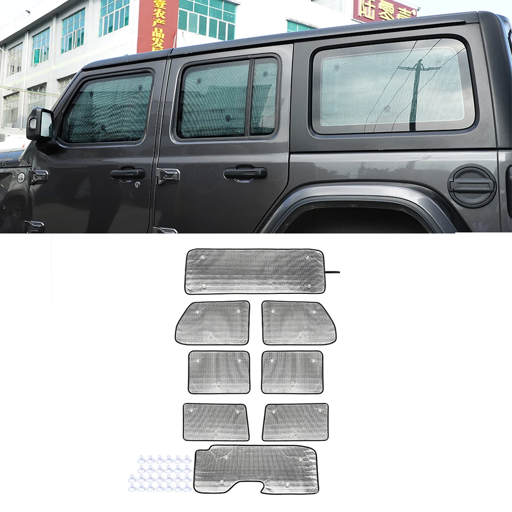 

Car Window Sun Visor Sunshade Cover for Jeep Wrangler JL 2018 2019 2020 2021 2022 2023 4 Doors Interior Accessor Aluminum Foil