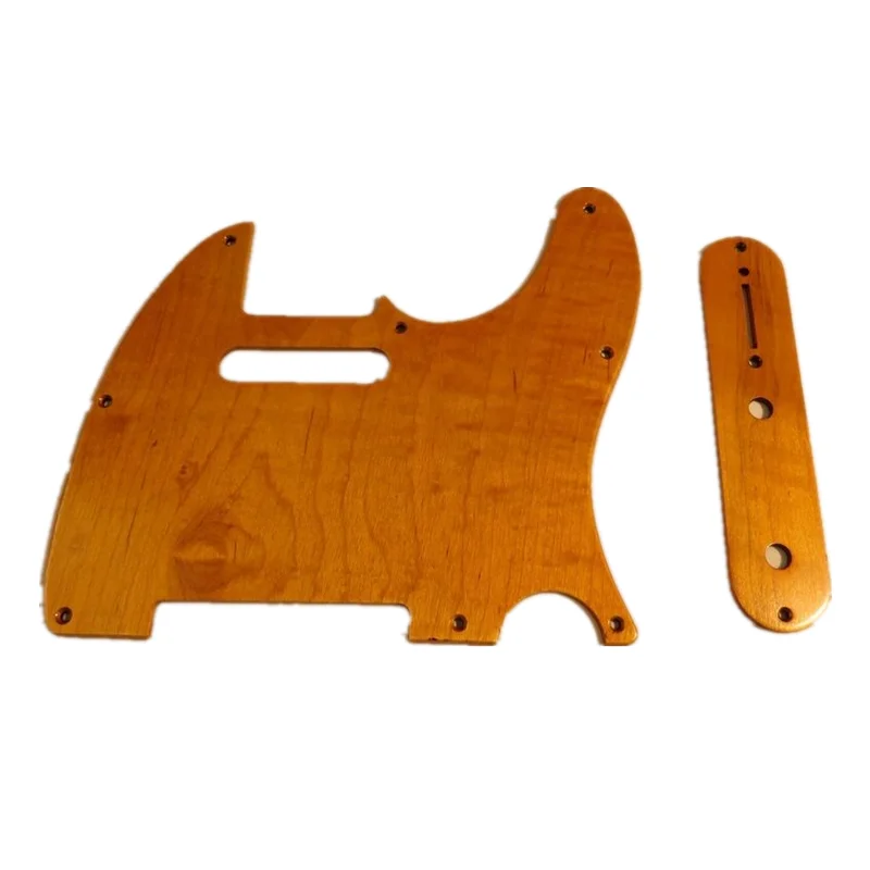 MAPLE WOOD PICKGUARD & CONTROL PLATE FOR TELECASTER GUITAR #4201