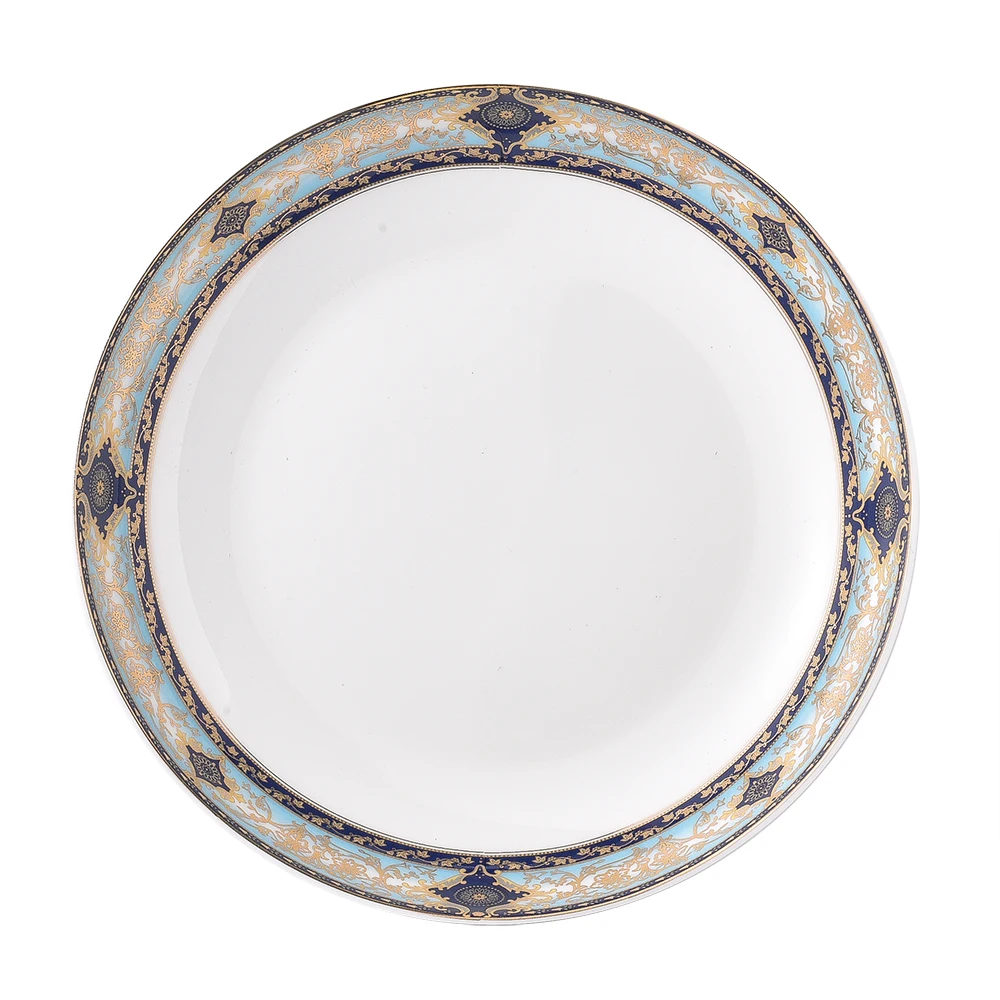 

European Bone China Phnom Penh Plate Household Dinner Plate Creative Western Plate Simple Ceramic Tableware Bowl Plate
