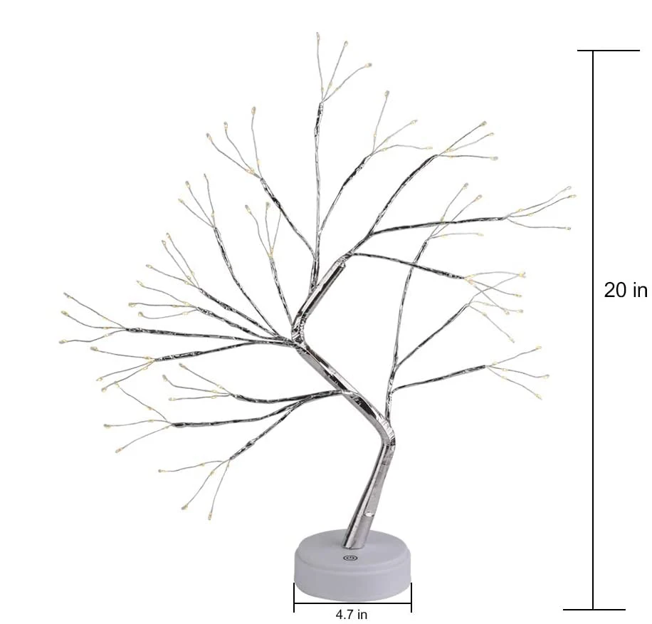 Guirnalda de luces para árbol de Navidad, decoración para el hogar, luz Led de noche de hadas, lámpara de mesa de estudio, 108 cuentas, funciona con