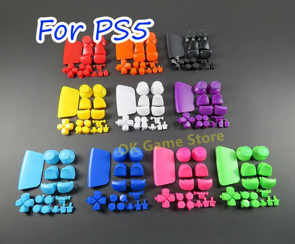 

20sets/lot Full Button Sets For PlayStation 5 D-pad R1 L1 R2 L2 Direction Key ABXY Buttons Joysticks Caps For PS5 Controller