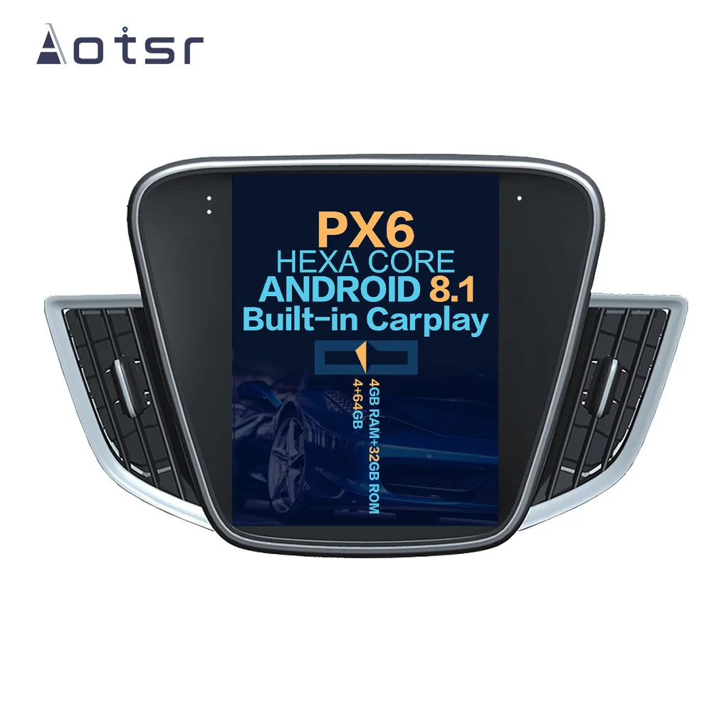 10.4“Vertical screen Android 13 Car DVD Multimedia player GPS Navigation For Chevrolet Cavalier 2016-2018 carplay