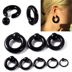 1Pc Acrylic Big Size Giant Captive Bead Ring Ear Tunnel Plug Expander Guauge Male Genital Piercing Body Jewelry BCR Hoop Earring