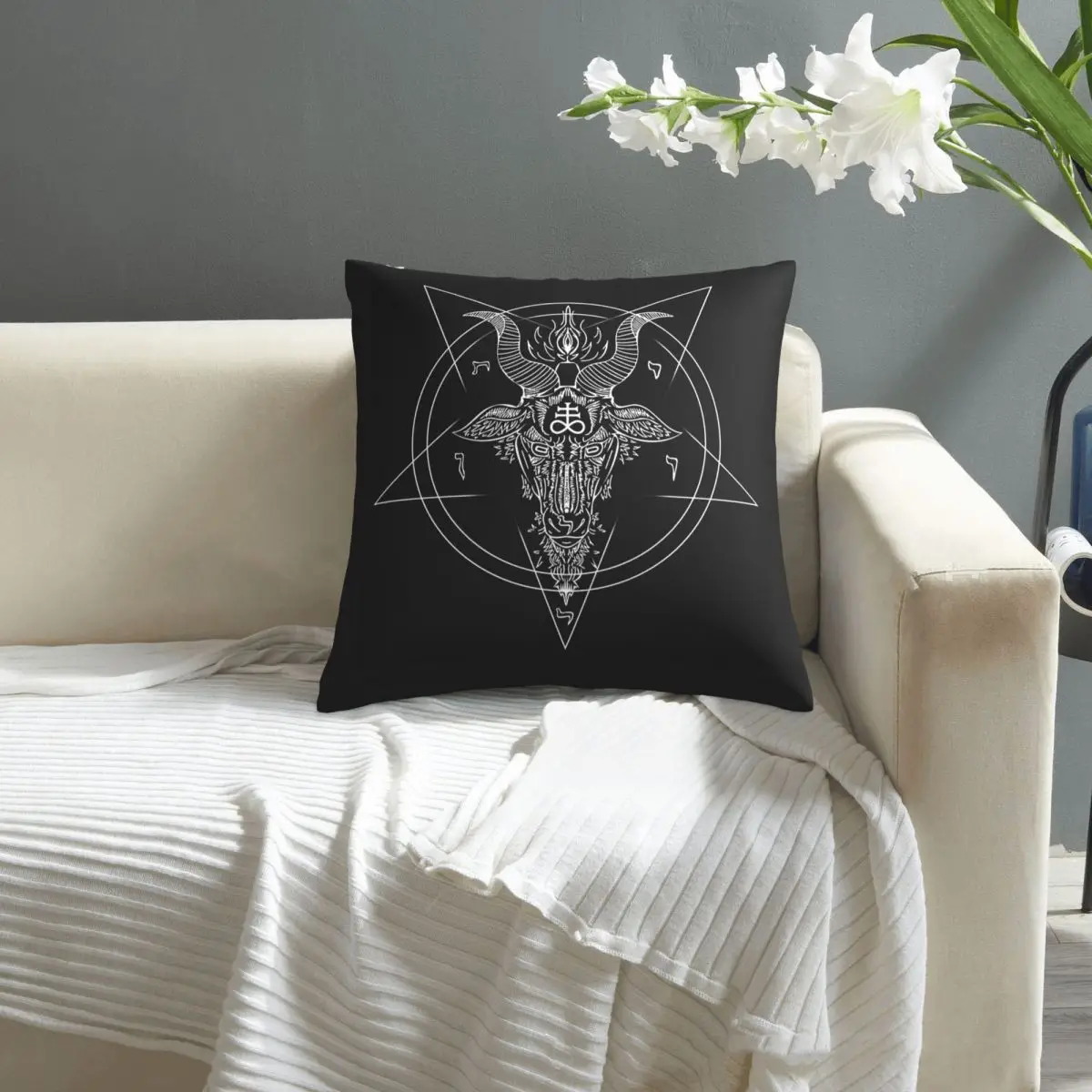 

Leviathan Pentagram pillowcase printed cushion cover sofa waist pillow pillow cover