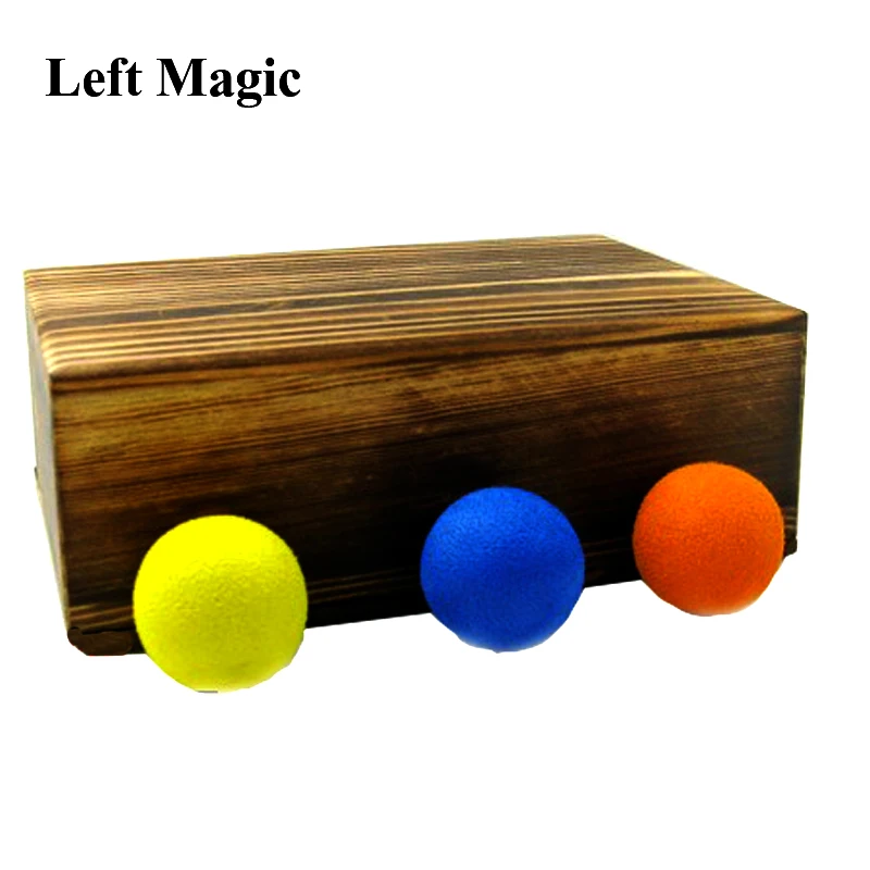 Balls in Box (Deluxe) Magic Tricks 3 Balls Vanish Appear in Empty Box Magia Magician Close Up Illusions Gimmick Prop Mentalism