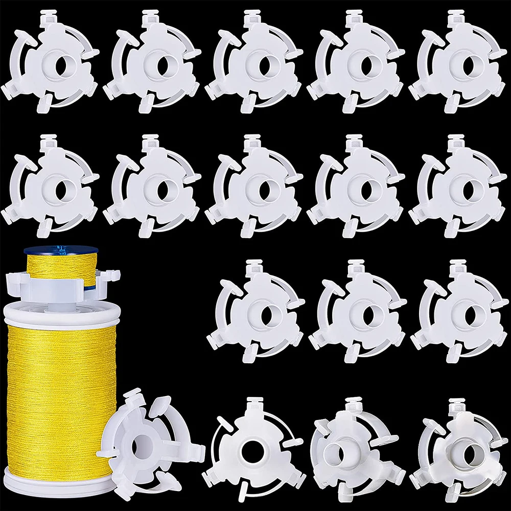 10/20Pcs Sewing Bobbin Clips Holder Plastic Bobbin Thread Organizing Spool Huggers Bobbin Storage Clamps for Quilting Needlework