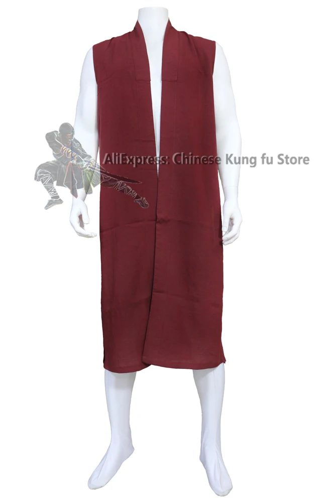 Custom Make 25 Colors Long Vest Tai chi Uniform Shaolin Monk Kung fu Wing Chun Taoist Suit Need Measurements