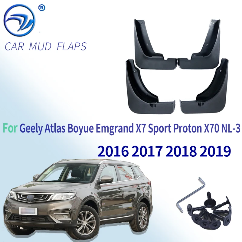 For Geely Atlas Boyue Emgrand X7 Sport Proton X70 NL-3 2016 2017 2018 2019 Fender Mudguard Mud Flaps Guard Splash Flap Mudguards