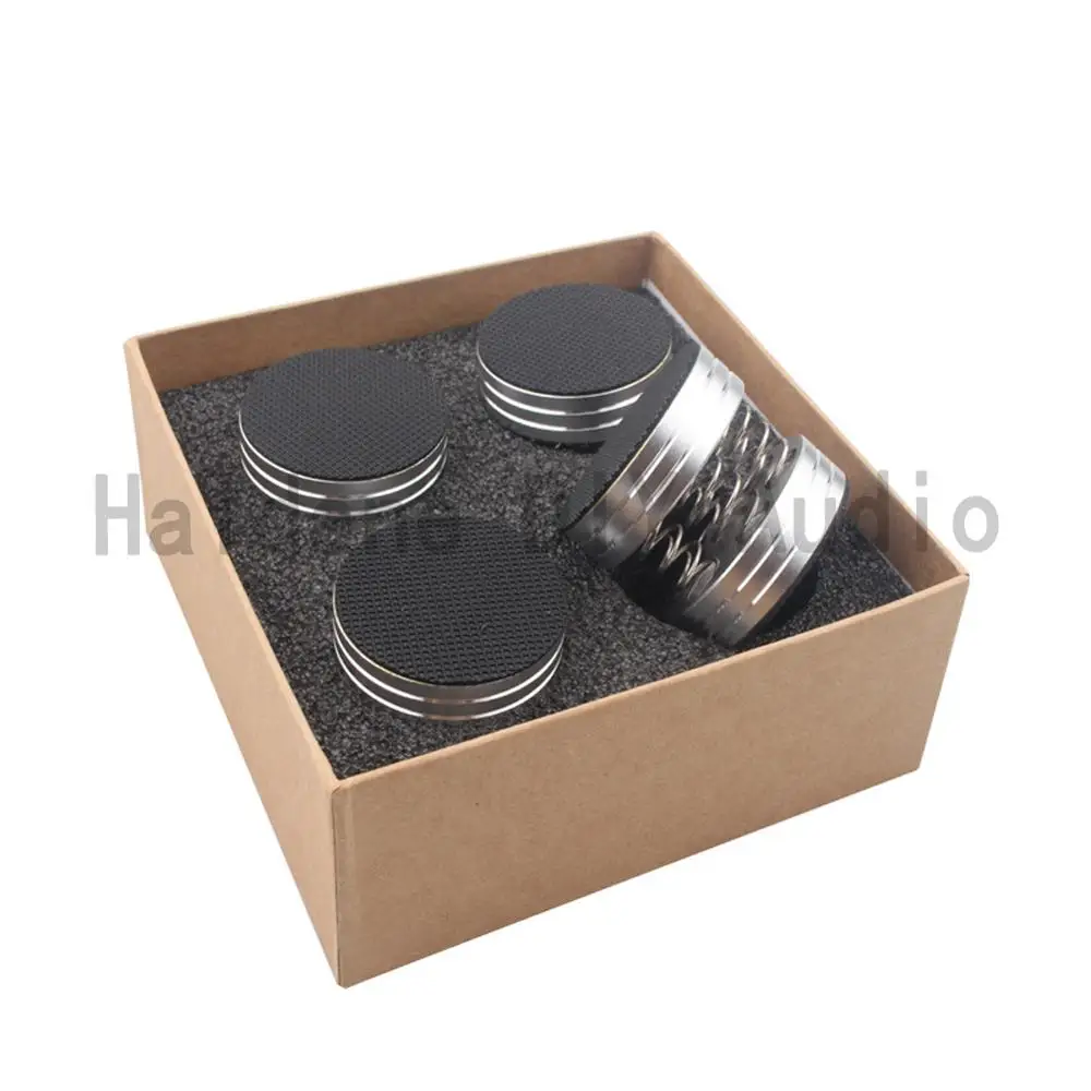 Top-hifi 4 pezzi altoparlante in lega di alluminio Spike Audiophile Shock Spikes molla smorzamento PadAudio Stand piedi Amp cono altoparlante Pad