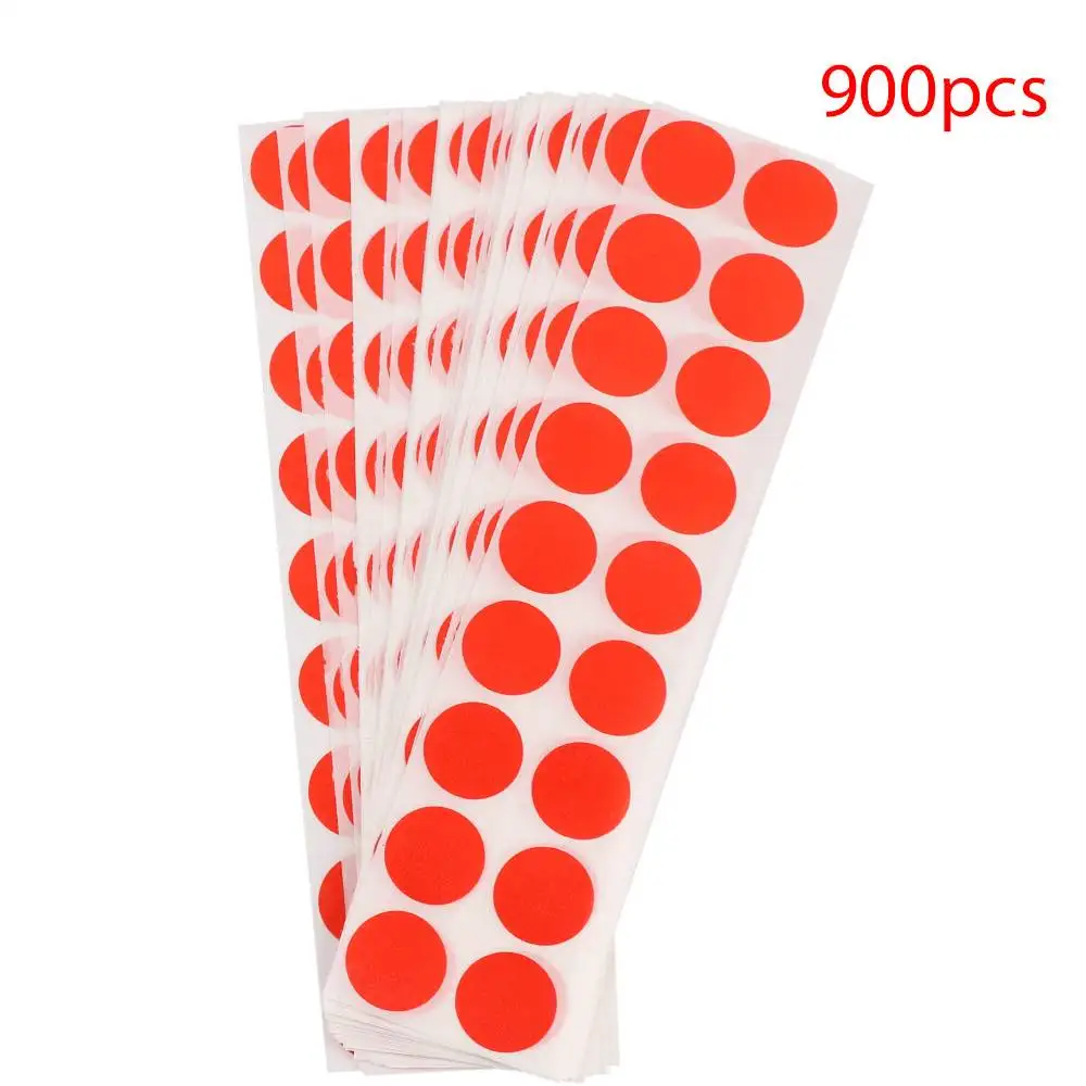 GUGULUZA 900pcs Self Adhesive Target Paster Shooting Stickers Target Paper Cover Up Round Patches Black/Red Color 0.8''