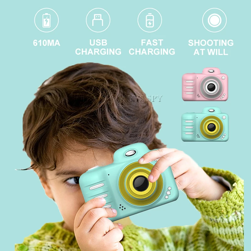 Mini Kids Camera 2.4 inch HD 1080P Digital Video Cameras 8MP Vlog Camcorder Toys for 3-10 Year Old Girl Boys Children Micro Cam