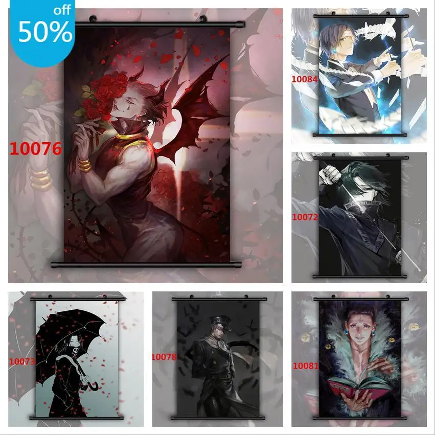 HUNTER X HUNTER Phantom Troupe Hisoka Chrollo Lucifer Feitan Machi Shizuku Anime Posters Canvas Painting Wall Art Home Decor