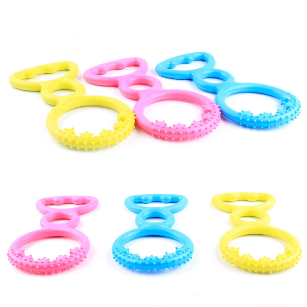 

Dog Toys For Small Medium Dogs Interactive Bite Resistant Chew Pet Toys Teddy Puppy Non-Poison Health Chew Rubber Ring Collars