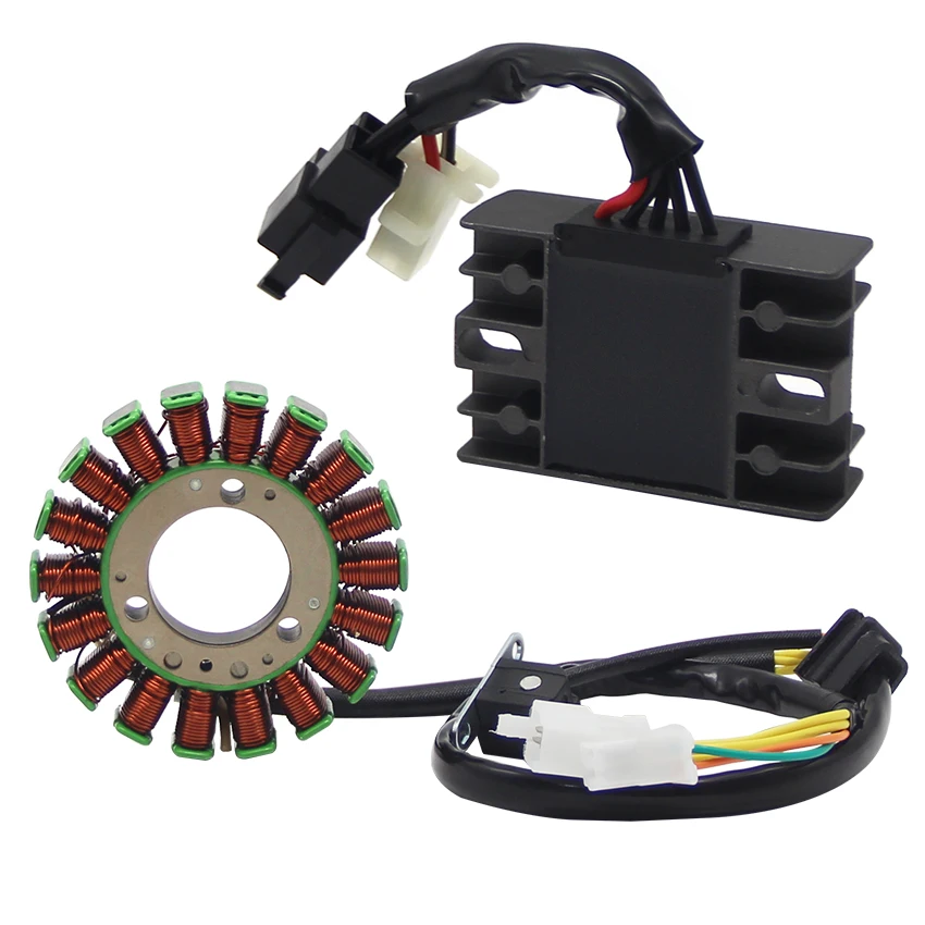 Motorcycle Ignition Magneto Stator Coil + 12V Voltage Regulator Rectifier For Suzuki GN250E GN250 TU250 32800-29B00 32101-38302