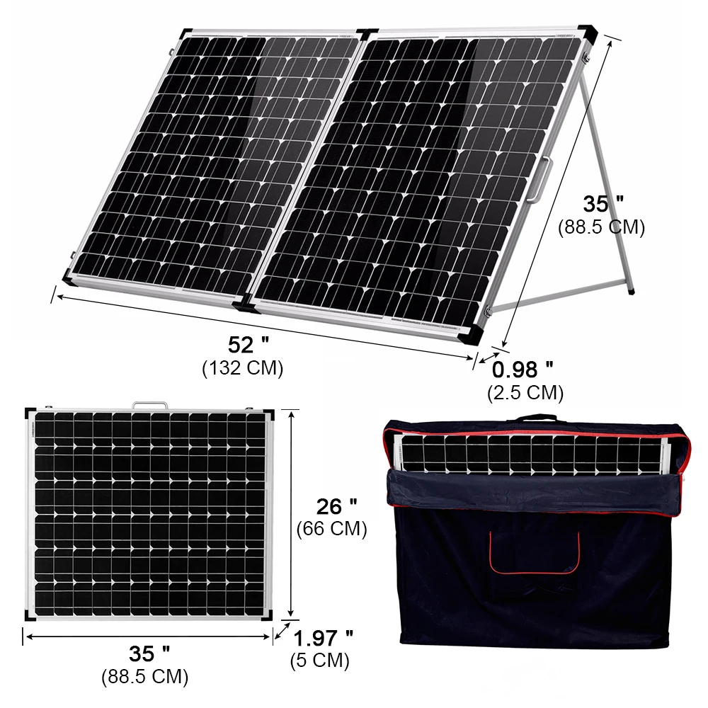 100W 160W 200W Foldable Solar Panel China 10A/20A 12V Controller folding solar panel Cell/System Charger Solar PanelCD