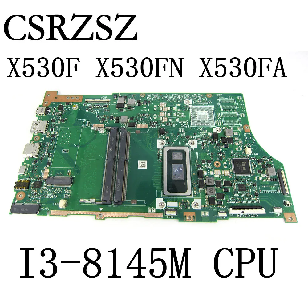 para asus vivobook s15 s530 s5300f x530f x530fn x530fa placa mae portatil i38145m cpu mainboard teste bom 01