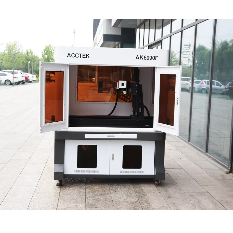 

AccTek Design Big Size Laser Metal Marking Machine Mopa Fiber Laser Marking Machine 30 Watt 50 Watt