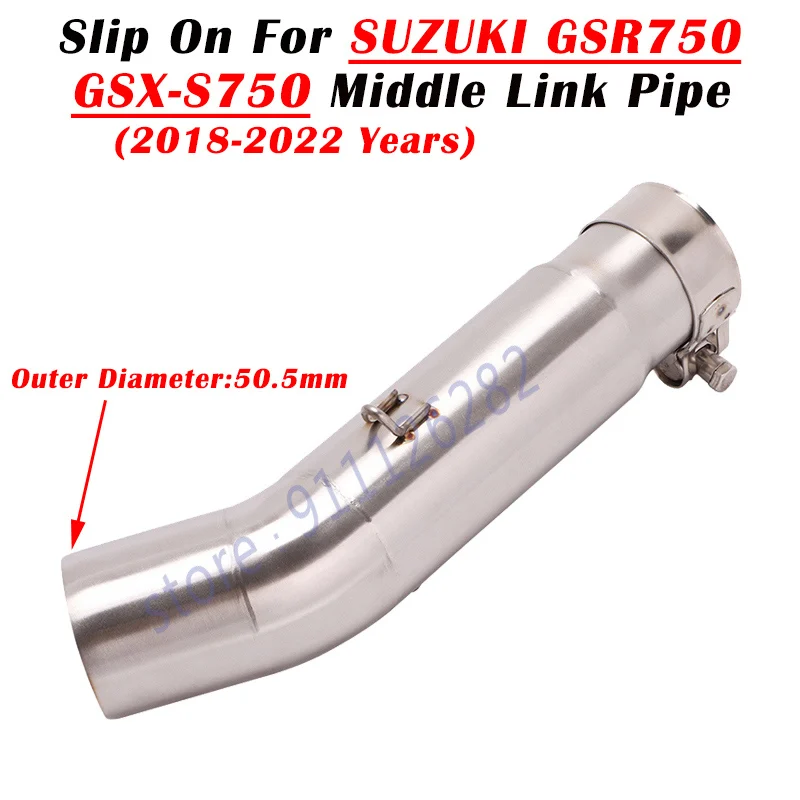 For SUZUKI GSX-S 750 BK750 GSR750 GSXS750 GSX S750 2018 2020 2021 2020 2022 Motorcycle Exhaust Escape Modified Mid Link Pipe