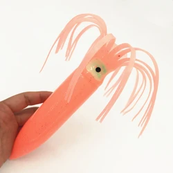 25CM/30CM Fishing Jig Octopus Lure Luminous Squid Skirts Soft Plastic Octopus Lures Trolling Saltwater Bait for tuna fishing