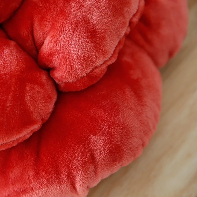 Rose Design Plush Cushion with Flowers, Creative Waist Pillow, Cute Bedside Sofa Back Car Waist Cushion