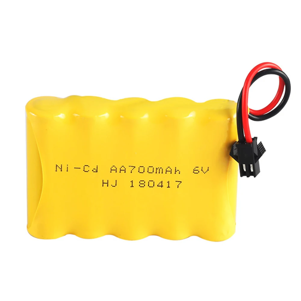 AA 6v 700mah Ni-Cd Battery For Rc Toys Cars Boats Guns Tanks Robots Parts 5* AA 1.2v Rechargeable Battery Pack 2pcs/Packing